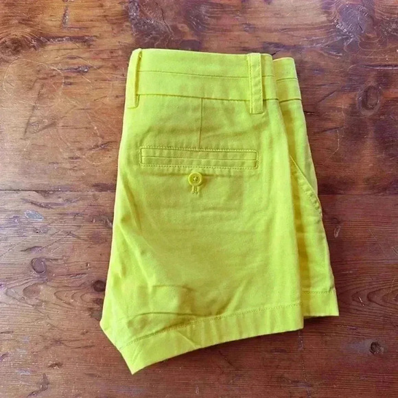 Yellow J. Crew Chino Shorts Cotton Size 000 - Picture 4 of 5